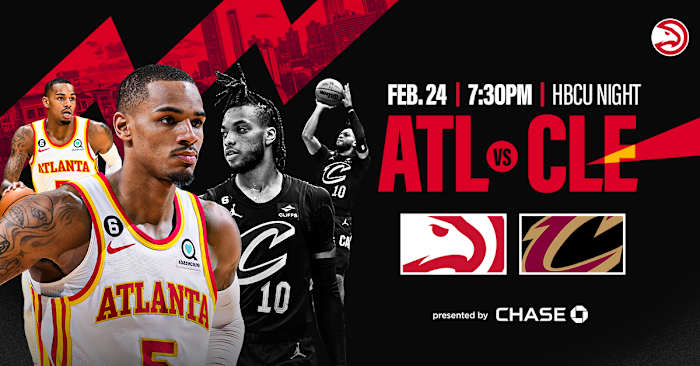 Promotional poster for Atlanta Hawks' HBCU night.
